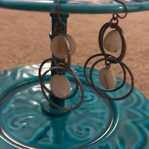 Silver and pearl earrings